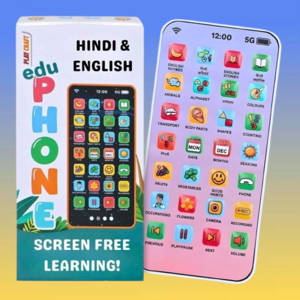 kidsdreams Bilingual Educational Learning Phone Toy with Audio Activities for Children-picture-14