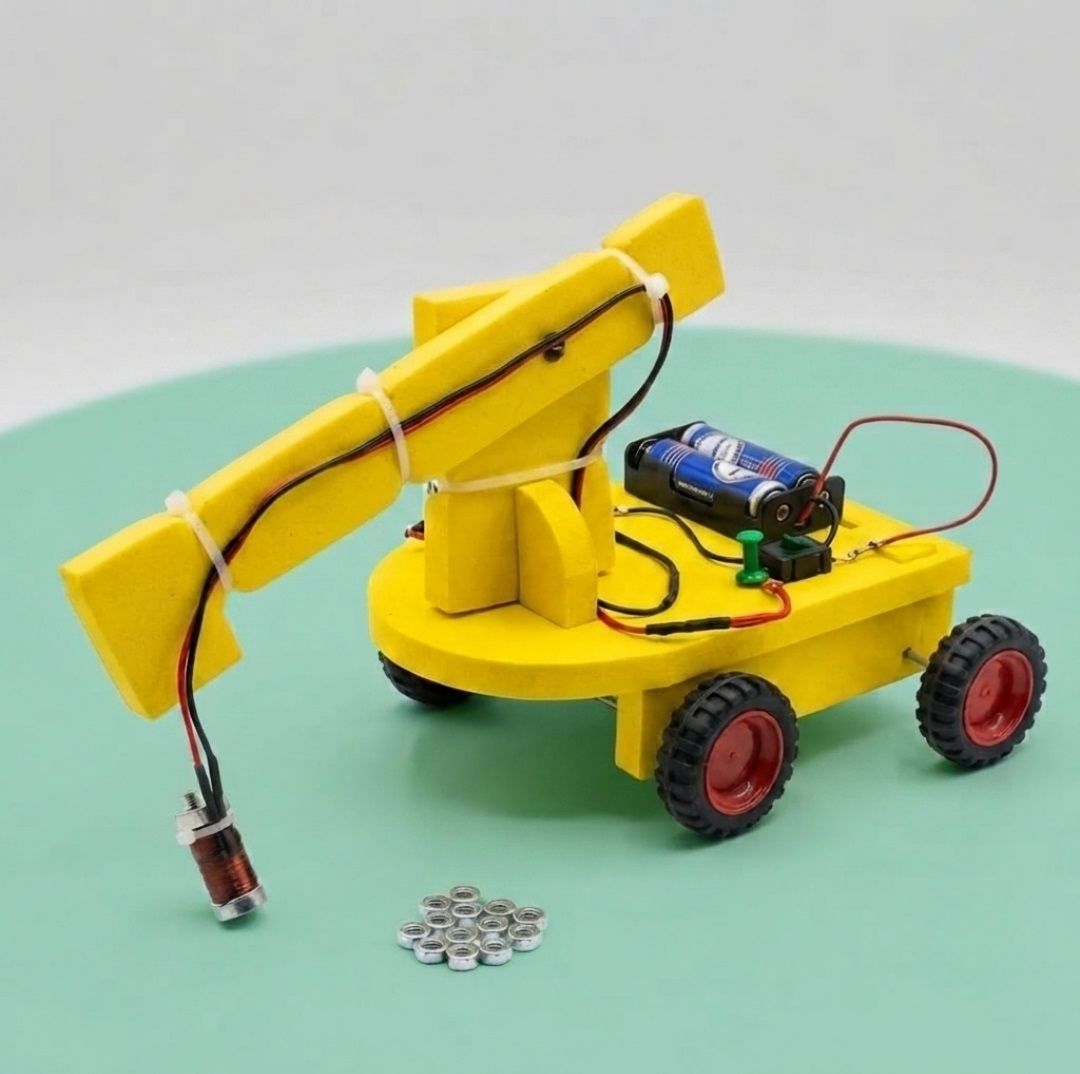erhindia Electromagnetic Crane DIY Physics Science Project Working Model STEM Kit-picture-26