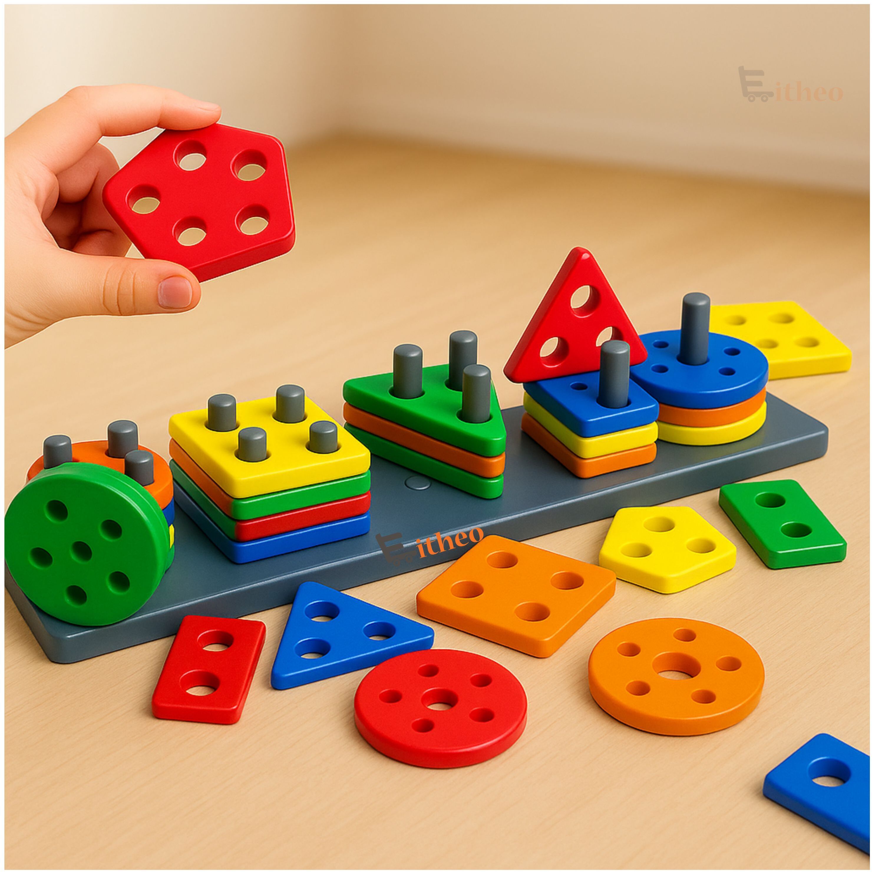 Shape Sorter toys Geometric Angle Blocks Montessori Educational Toy
