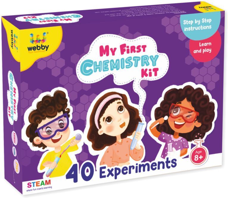 webby DIY Chemistry Kit with 40 Experiment STEAM Learner Activity Toy for Kids Age 8+-picture-19