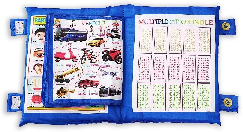 Kid's Learning Cushion Pillow Cum Book with English Alphabet Animals Names