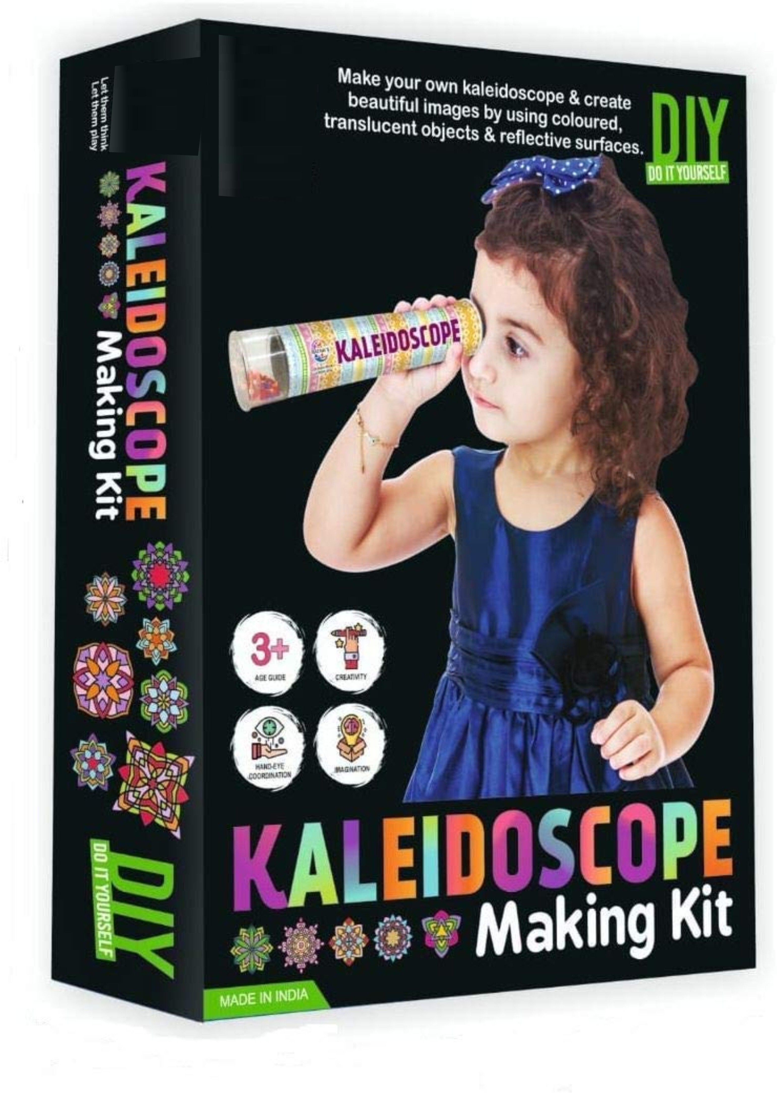 Educational DIY kIT Kaleidoscope Making Kit Play and Learn Set for Kids