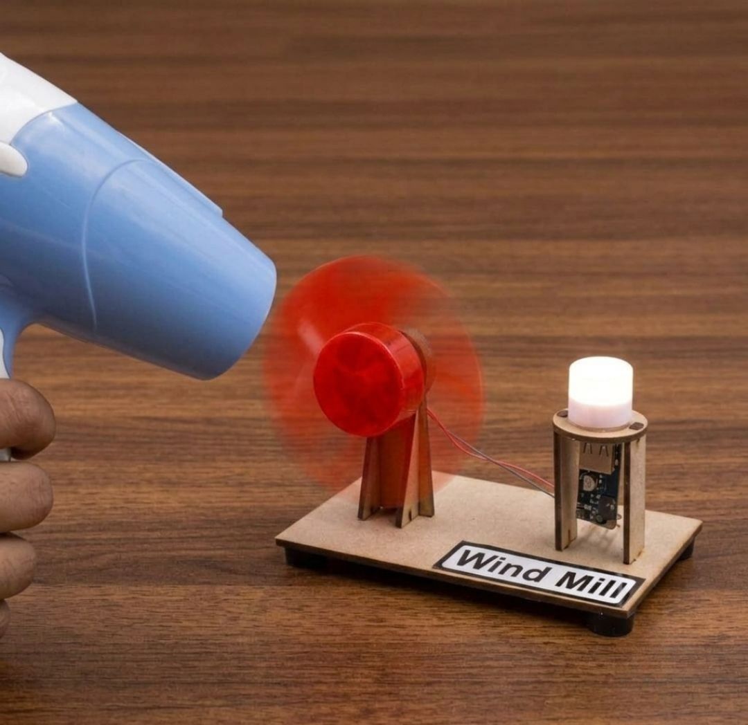 erhindia DIY Wind Mill Science Project Kit for School Students STEM Physics Working Model-picture-3