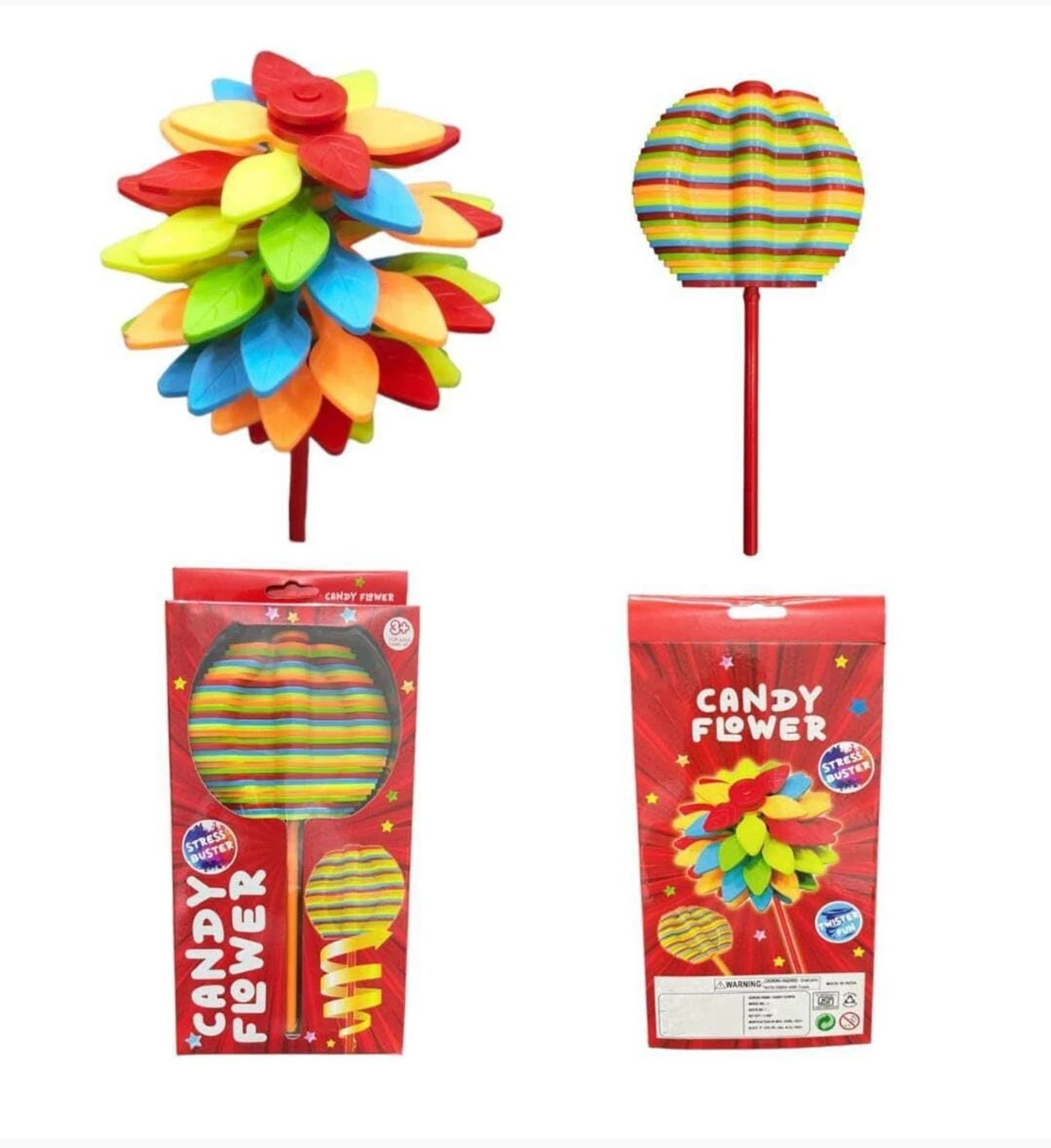 safamarwah Candy Flower Toy Rotating & Twisting Fun Toy Stress Buster Spinning Flower toy-picture-19