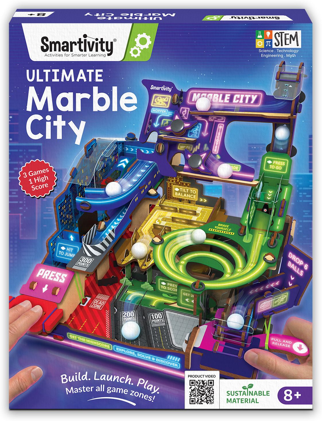 smartivity Ultimate Marble City for Kids 8-14 Years Old | 3in1 Exciting Game Zones-picture-37