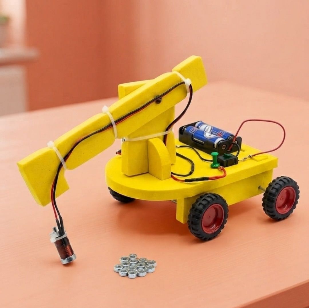 erhindia Electromagnetic Crane Working Model DIY STEM Science Project Experiment Kit-picture-44