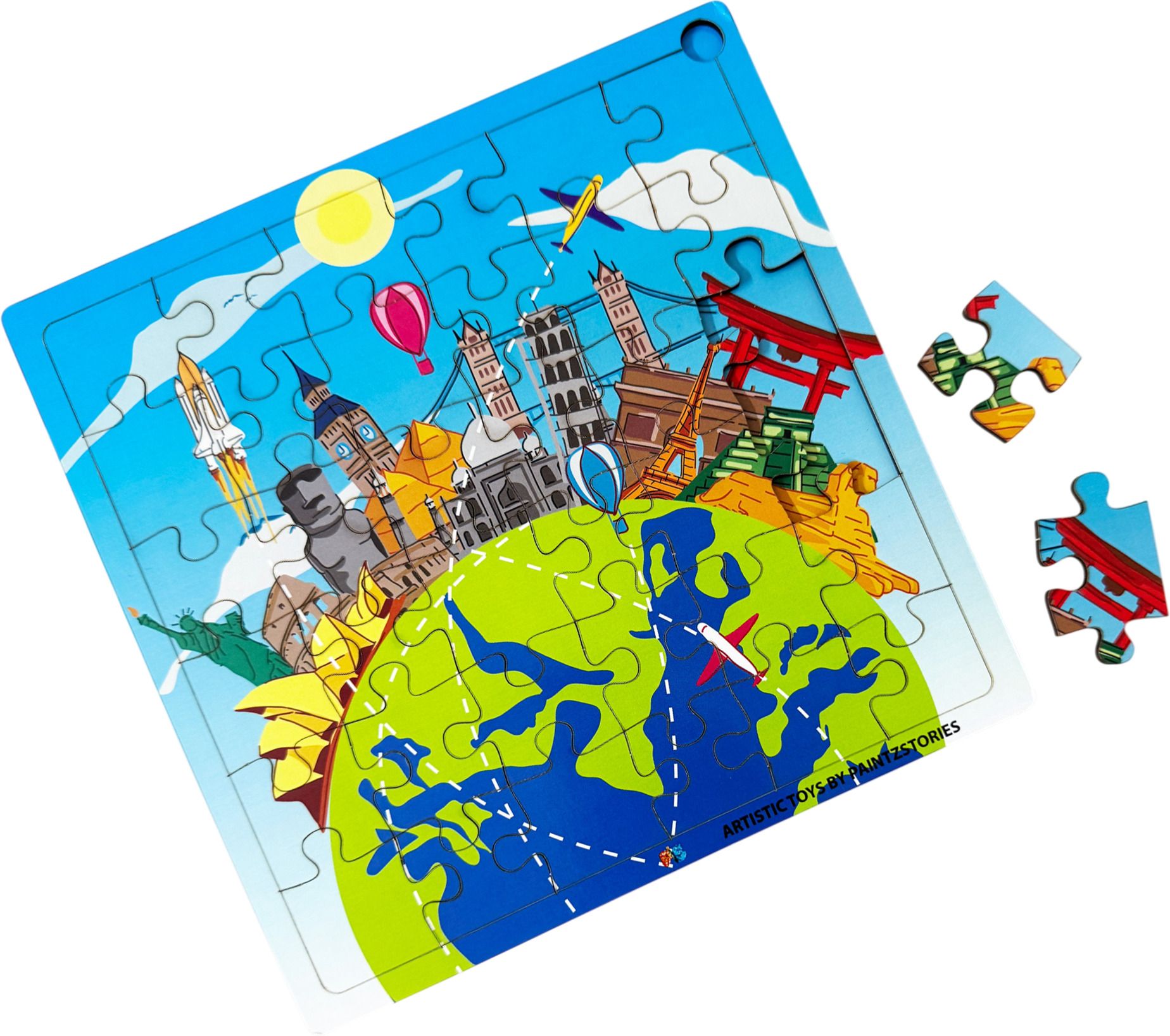 paintzstories The World’s Most Iconic Landmarks Wooden Puzzle-picture-19