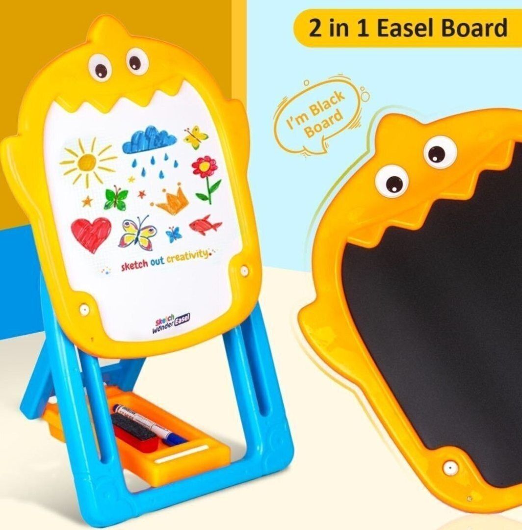 zokato New Sketch Wonder Easel 2 In 1 Double Sided Easel For Kids. ZX1-picture-10