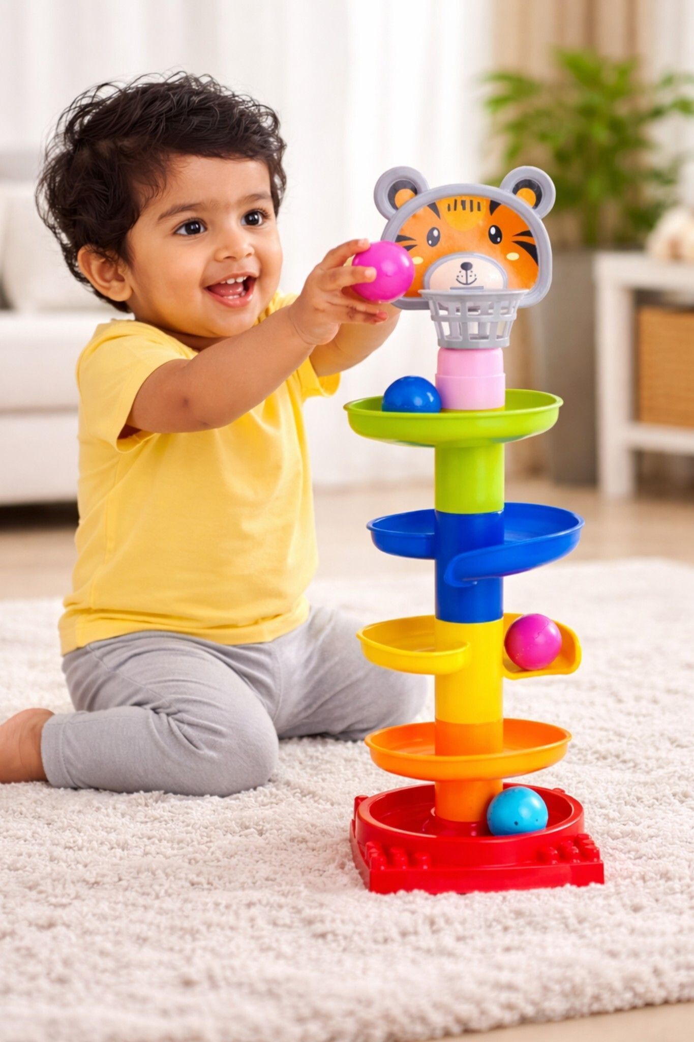 toysmahakal Kids Ball Rolling Tower Toy Multicolor Indoor Learning Game-picture-26