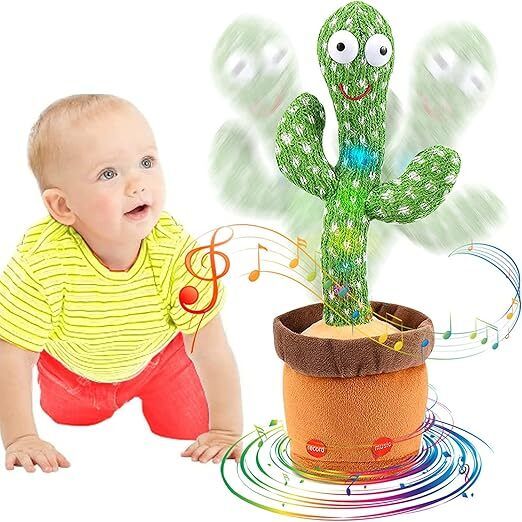 Rechargeable Dancing Cactus Plush Toy 120 Songs, Recording, LED Lights & Repeat-image-43