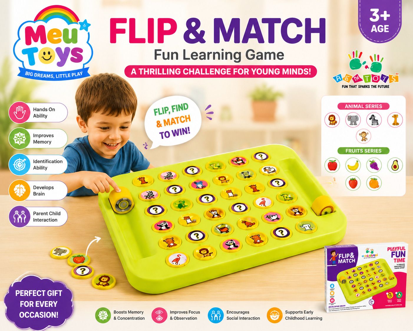 Flip Match Educational Memory Board Game for Kids-image-32
