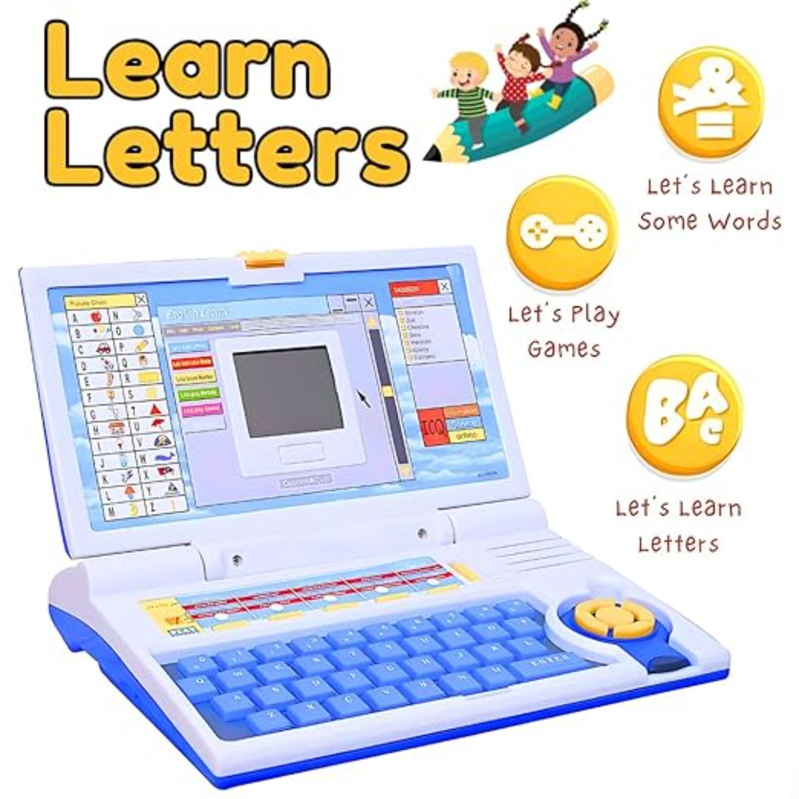 varietyvault Learning Laptop with 20 Activities and Games Computer (Blue)-picture-16