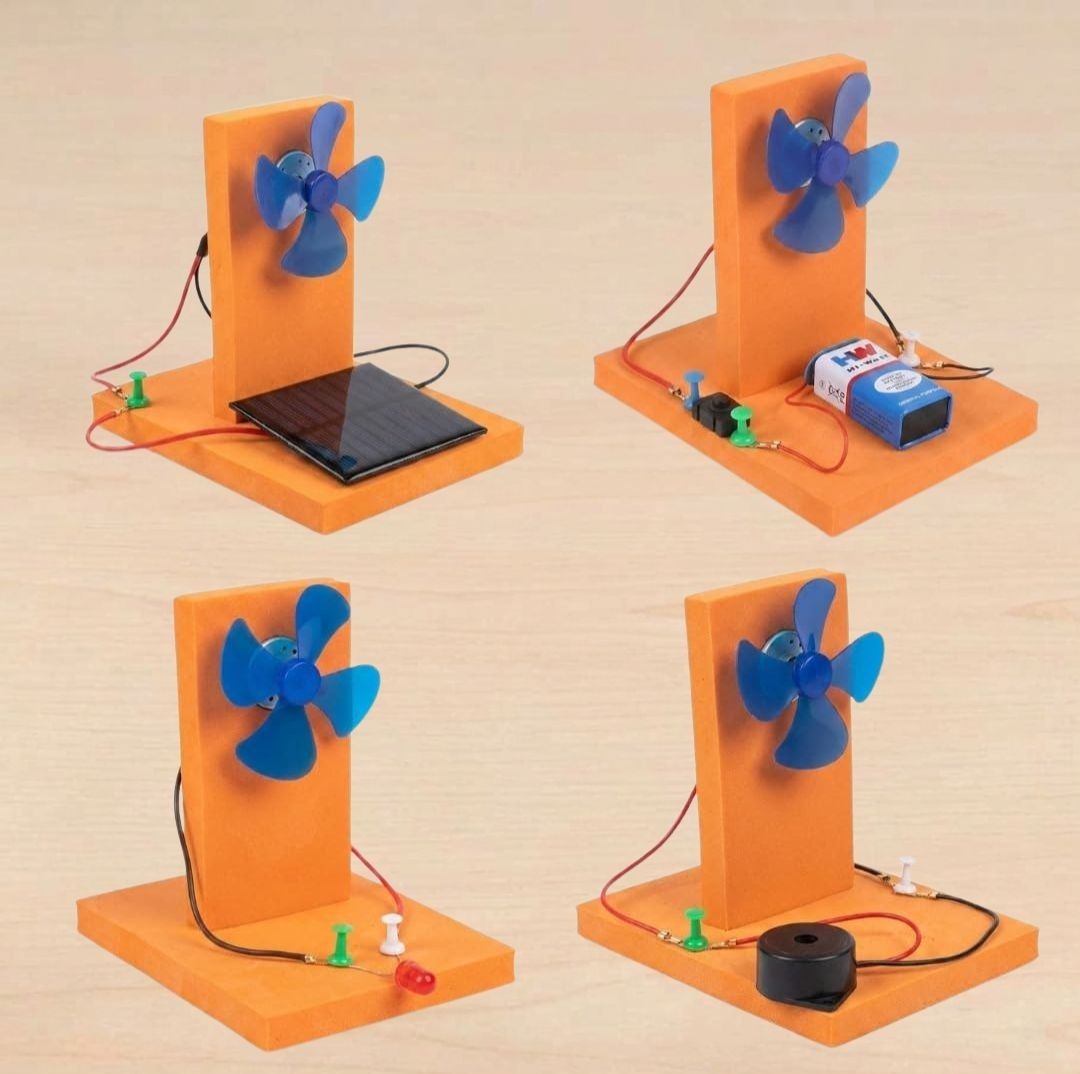 erhindia DIY Renewable Energy Solar Panel Windmill STEM Science Project Model Kit-picture-1