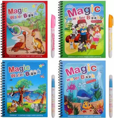 Reusable Magic Water Painting Book Magic Doodle Pen Magic Water Book For Kid's-image-16