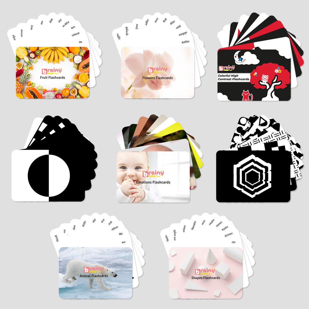 brainytots Flashcards Kit of 8 Sets - Newborn to 3 years old-picture-14