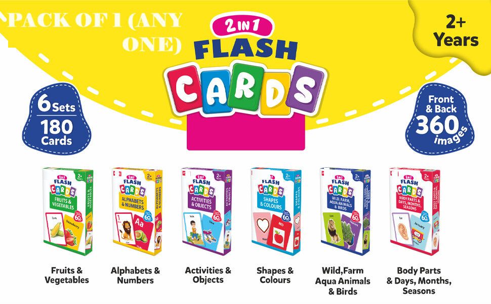 New 2 in 1 Flash Cards Alphabets, Shapes, Body Parts, Seasons, Birds & Many More-image-10