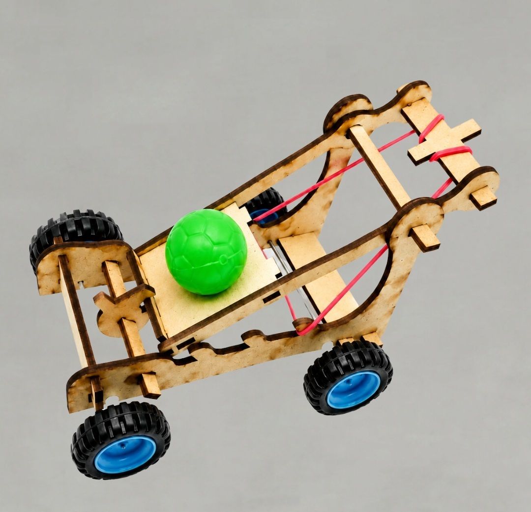 erhindia DIY Wooden Catapult Launcher Science Experiment Ball Shooter STEM Model Kit-picture-9