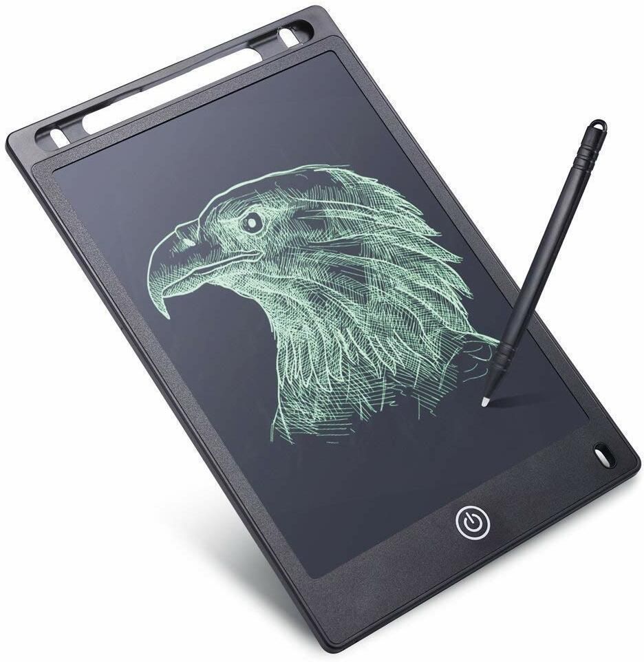 Portable LCD Writing Board Slate Drawing Record Notes Digital Notepad with Pen Handwriting Pad Paperless Graphic Tablet (Black)-image-11