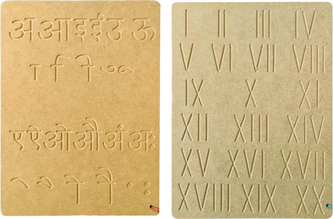 rewashree craft world Wooden Tracing Board for Kids (Roman Number & Varnamala Matra) (Set of 2)-picture-11