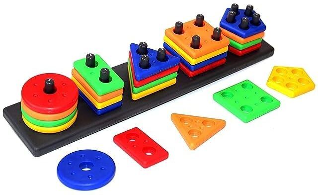 Smart Activity Fun and Learning Geometrics ,Shape Five Column Blocks-image-16