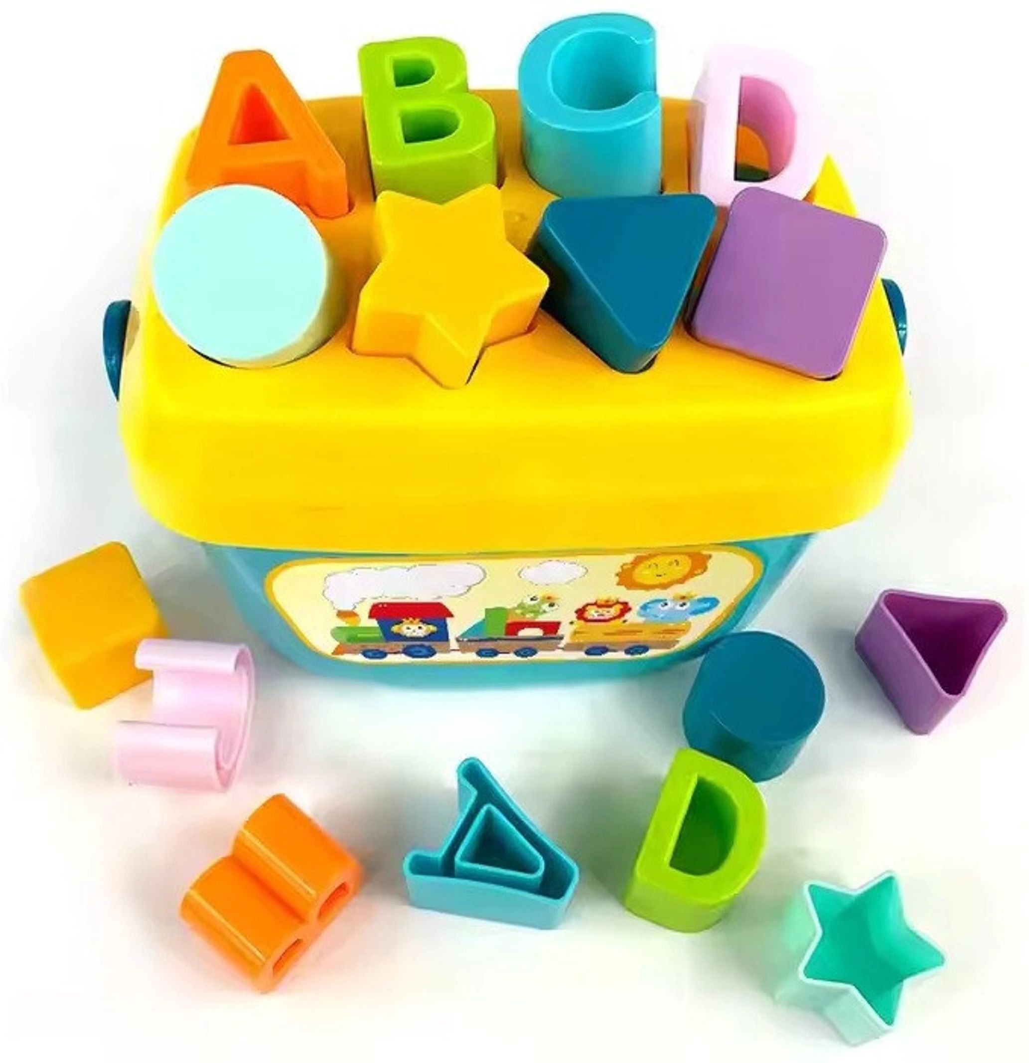 fraimingo Kids Learning Shape Sorter Bucket with Educational Letter Blocks-picture-25
