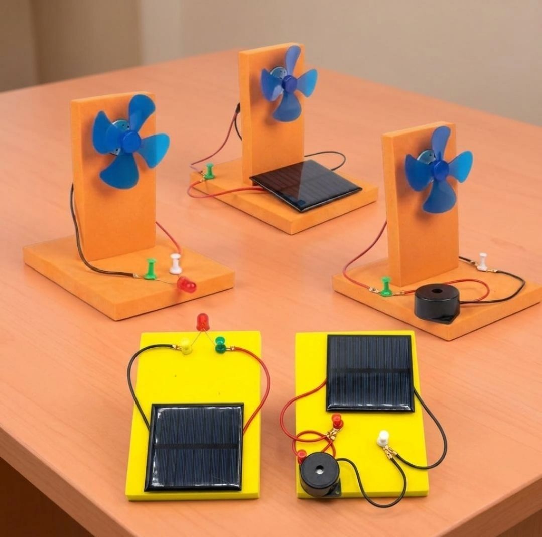 erhindia 5 in 1 DIY Solar Panel Windmill Working Model Science Project STEM Kit Students-picture-19