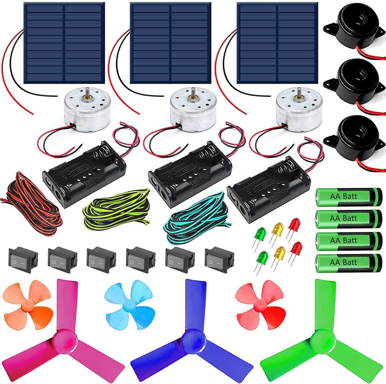 Triple Solar Kit for School Project Science Experiment Educational Kit for Kids-image-14