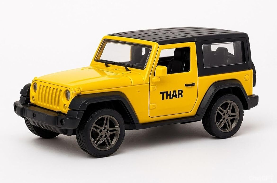 money maya 1:32 Metal Die-Cast 4x4 Thar Toy Car with Openable Doors and Light & Music-picture-17