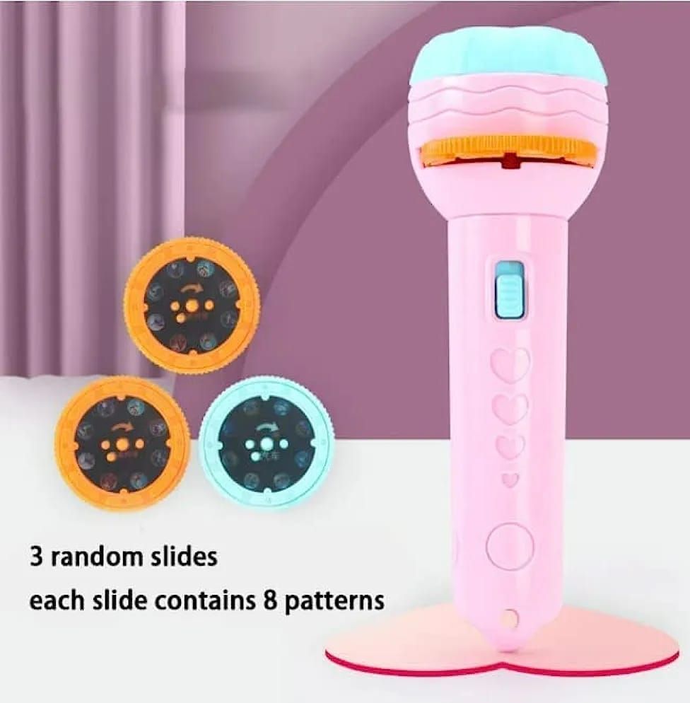 Mini projector toy 3 slides Optical sense for kids-image-0