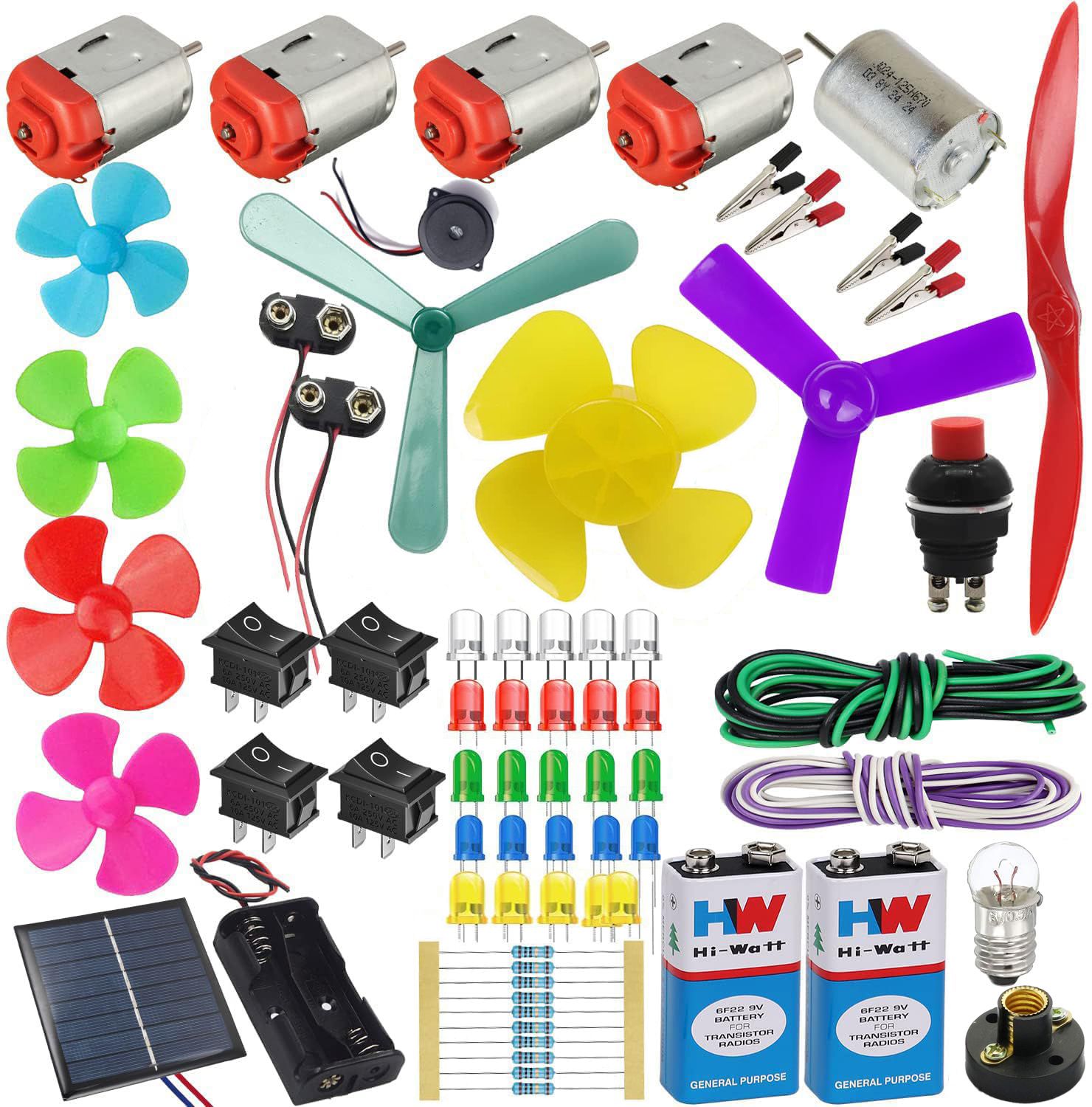 School Science Project DC Motor kit 70 Item Loose in one Pack