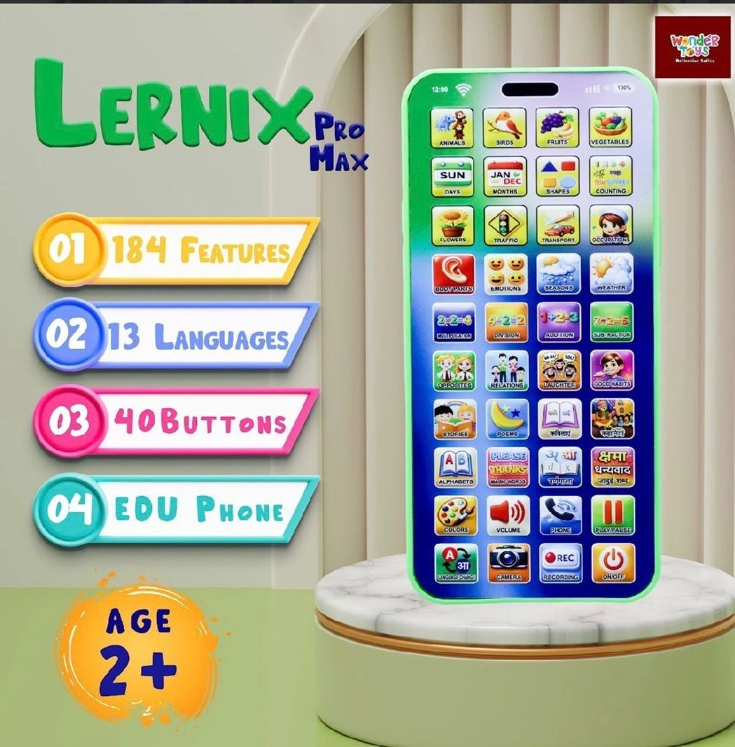 saubhagye Kids Learning Educational Toy Phone with Sound & Music | 13 Languages | Assorted-picture-21