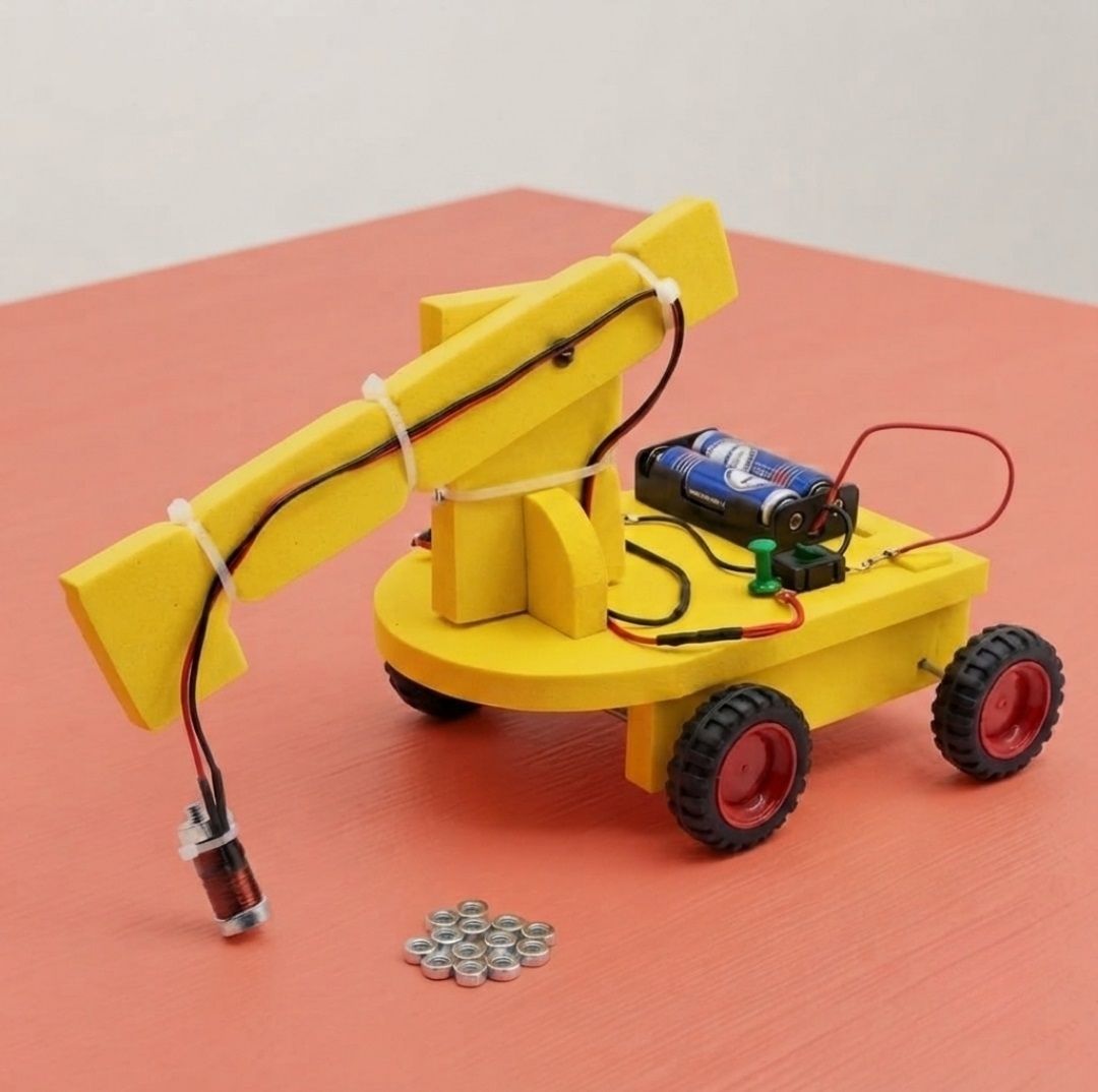 erhindia DIY Electromagnetic Crane Science Experiment STEM Working Model Project Kit-picture-35