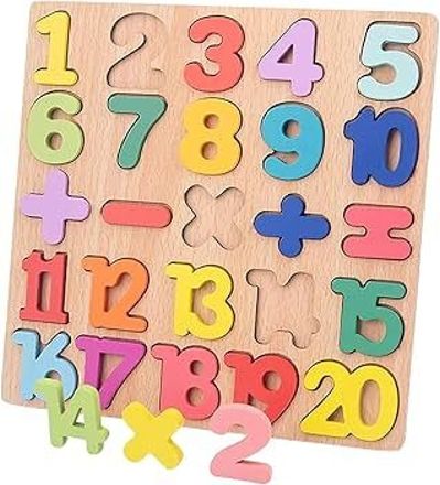 woodlebee Wooden Number Puzzle Board 1–20 with Math Symbols-picture-13