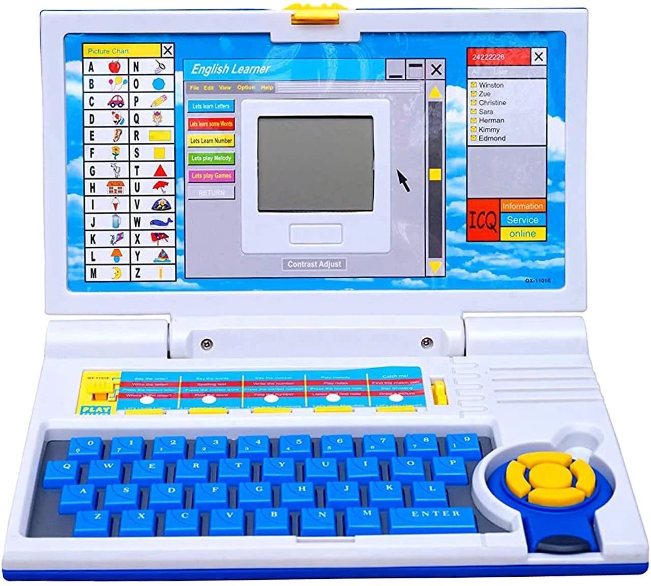Educational Toy Learning Laptop Computer Toy with LED Screen Display