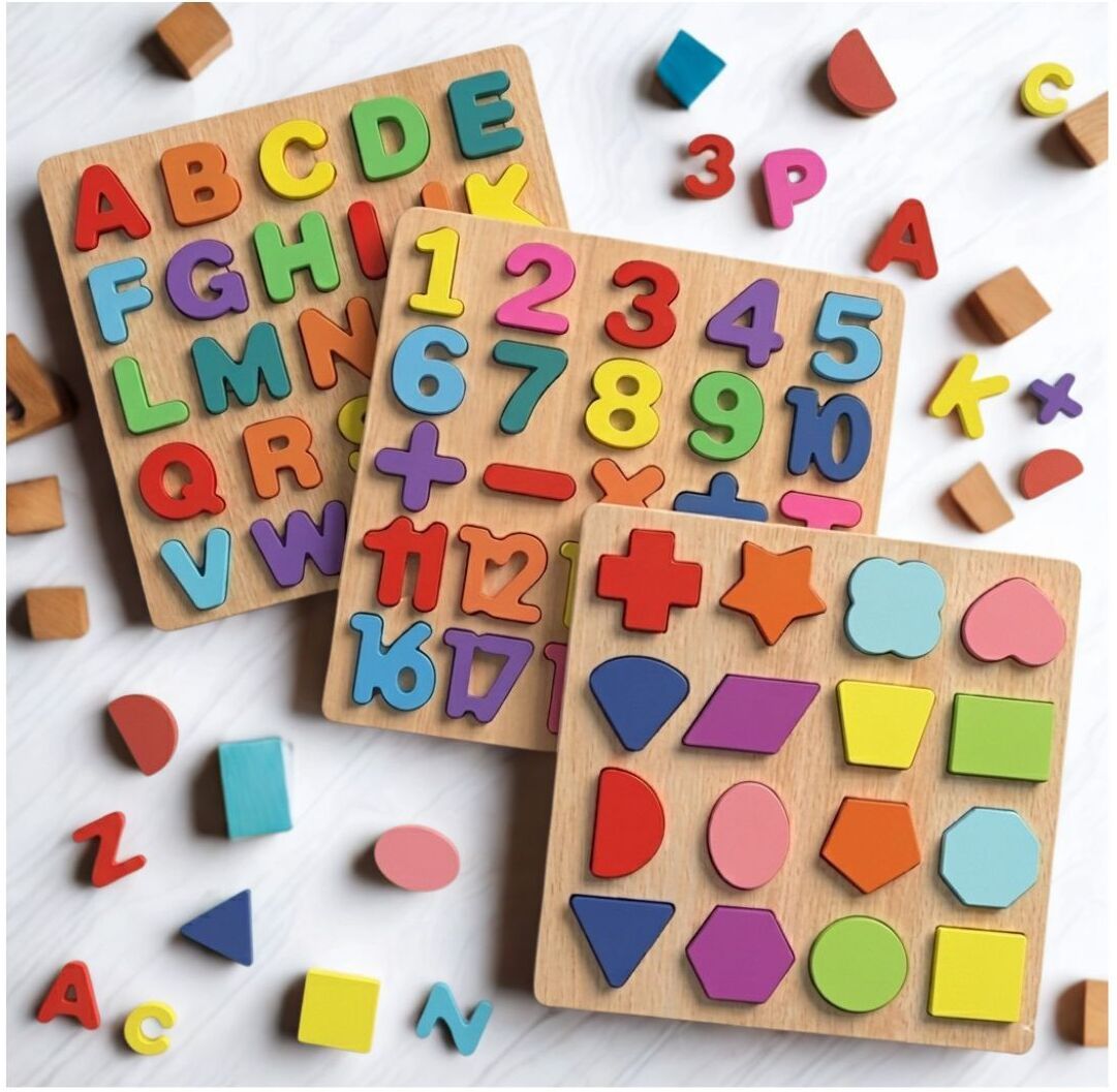 Educational Wooden Puzzle Board for Kids Alphabet Number Shape Activity P1S710-image-34