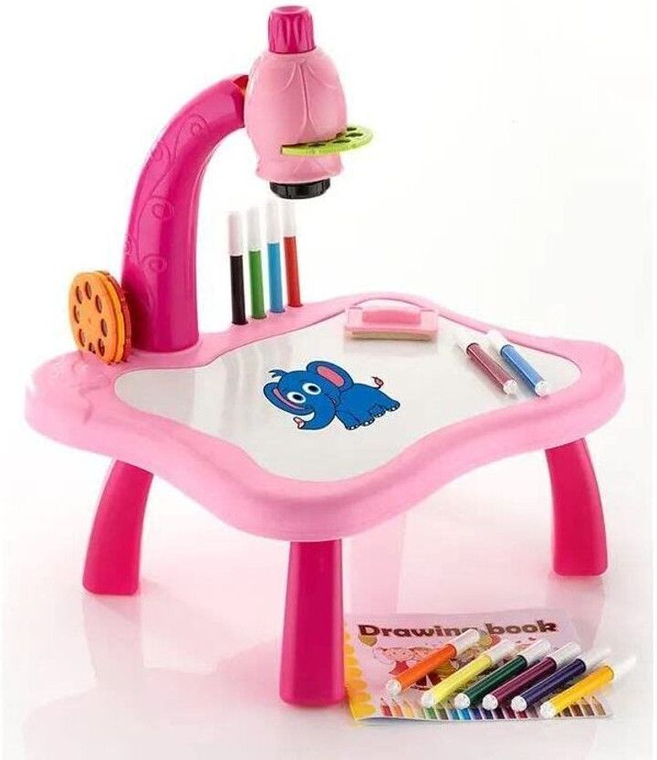 NICKSPOOL Projection Drawing Table Art Learning Desk with Projector for Kids-image-8