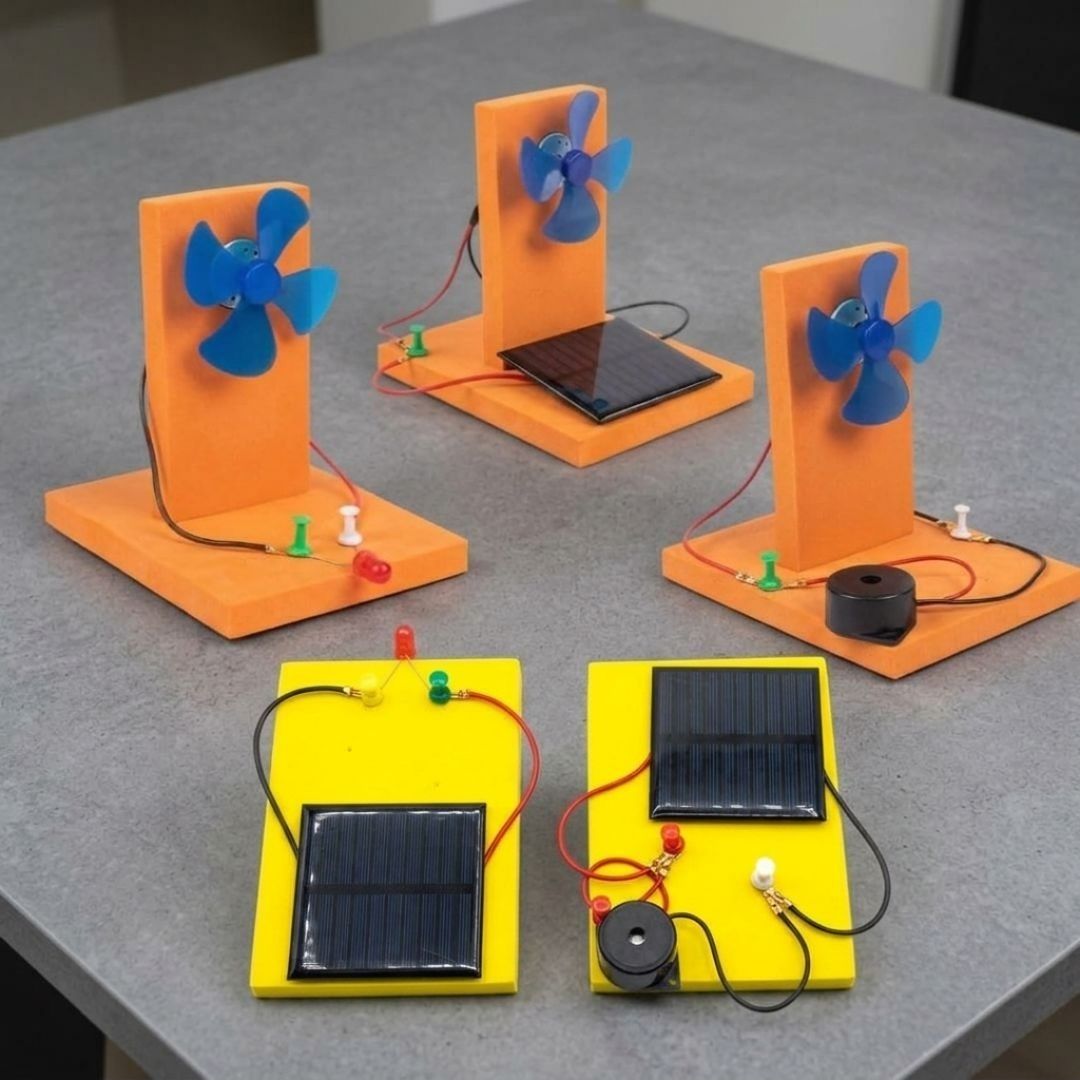 erhindia 5 in 1 DIY Solar Panel Windmill School Science Project Working Model STEM Kit-picture-22