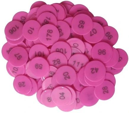 EMBOSSED 1 TO 200 NUMERICAL PLASTIC TOKEN COIN(31MM) FOR SHOP BOARD GAMES,SCHOOL-image-13