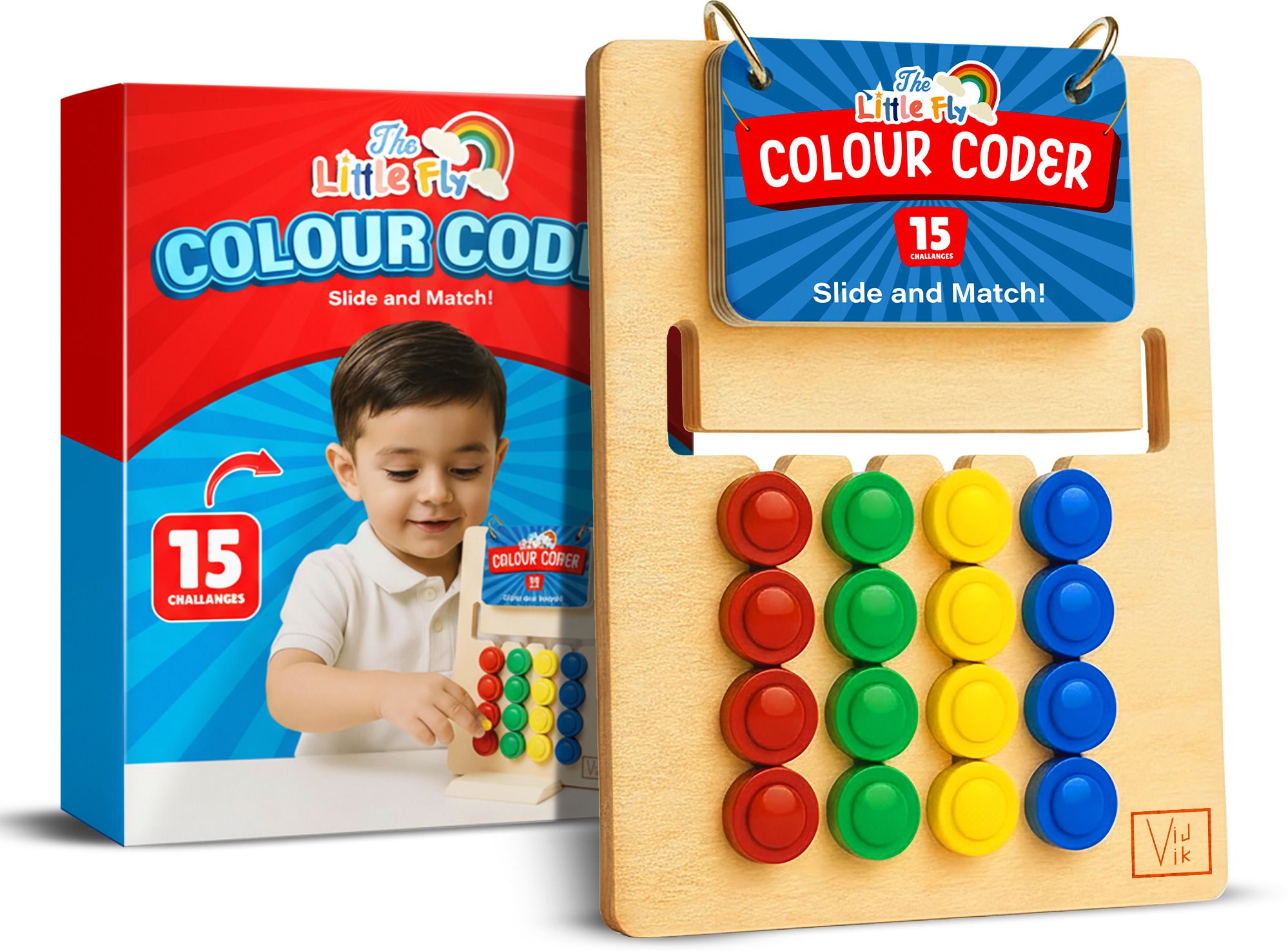 vijvik Brain Colour Coder Wooden Puzzle-picture-23