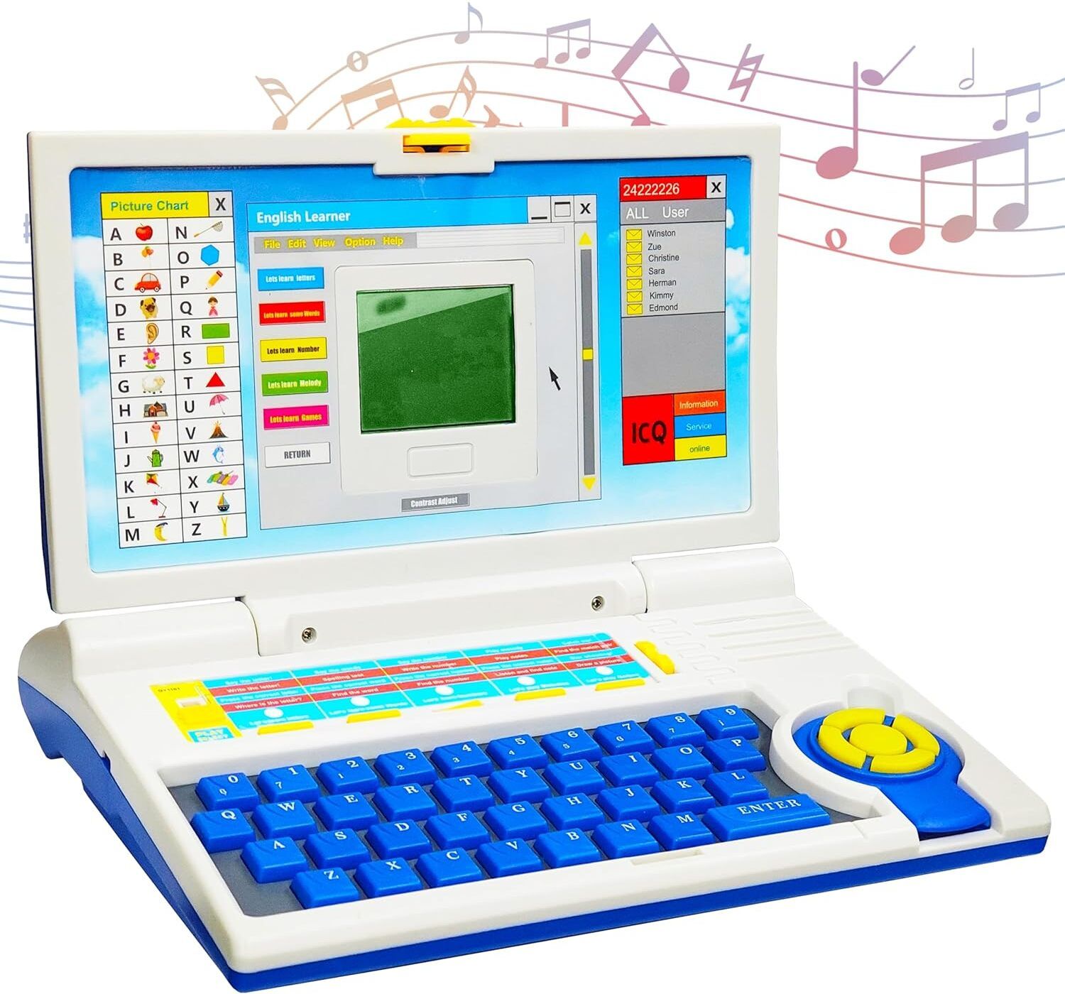 tagos bazar Digital Educational Laptop Learn Alphabets, Numbers, Words, Music and Play Games-picture-34