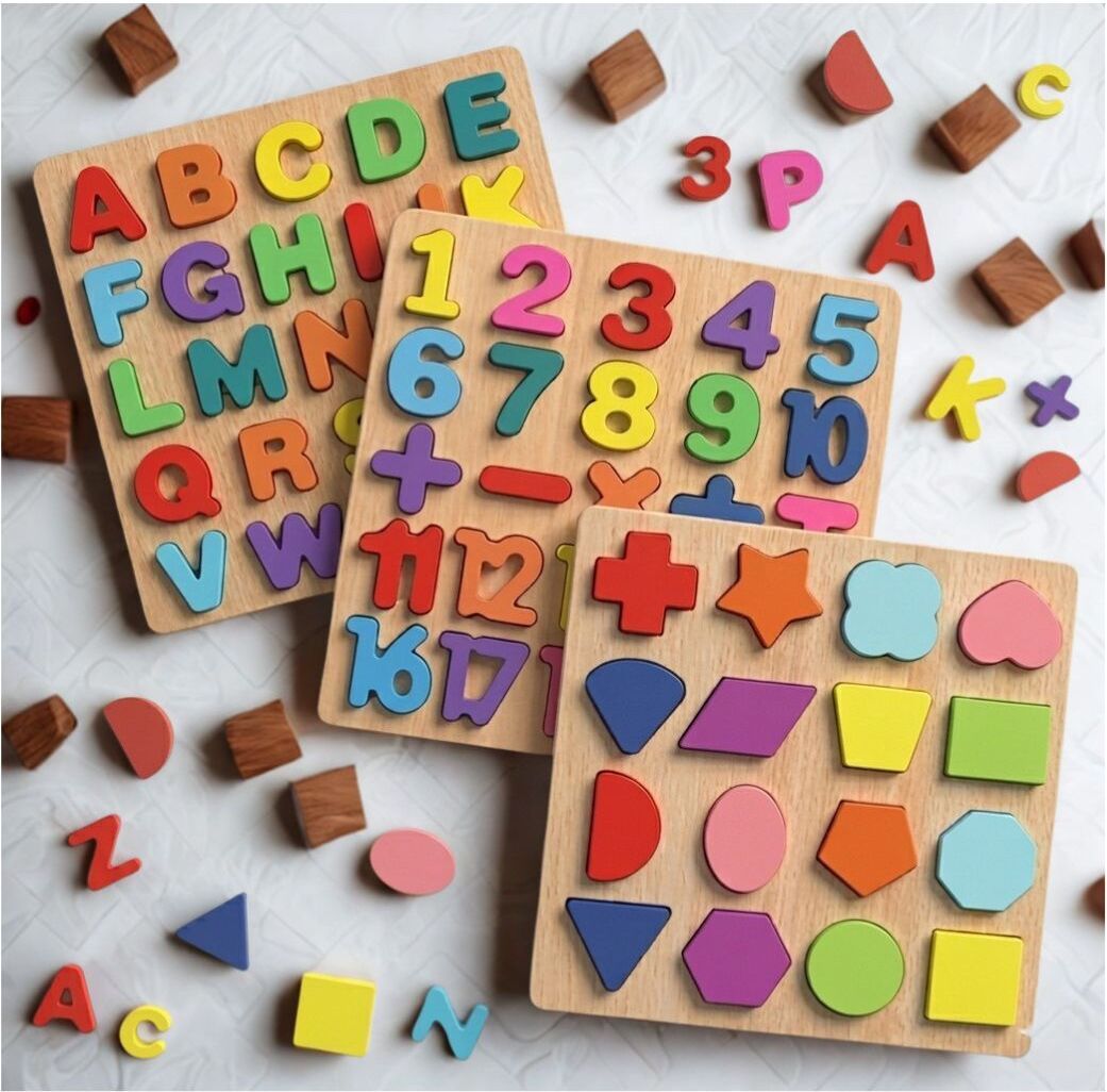 beauty bright Wooden Educational Puzzle Board Alphabet Number Shape Learning Toy Kids B1T721-picture-25