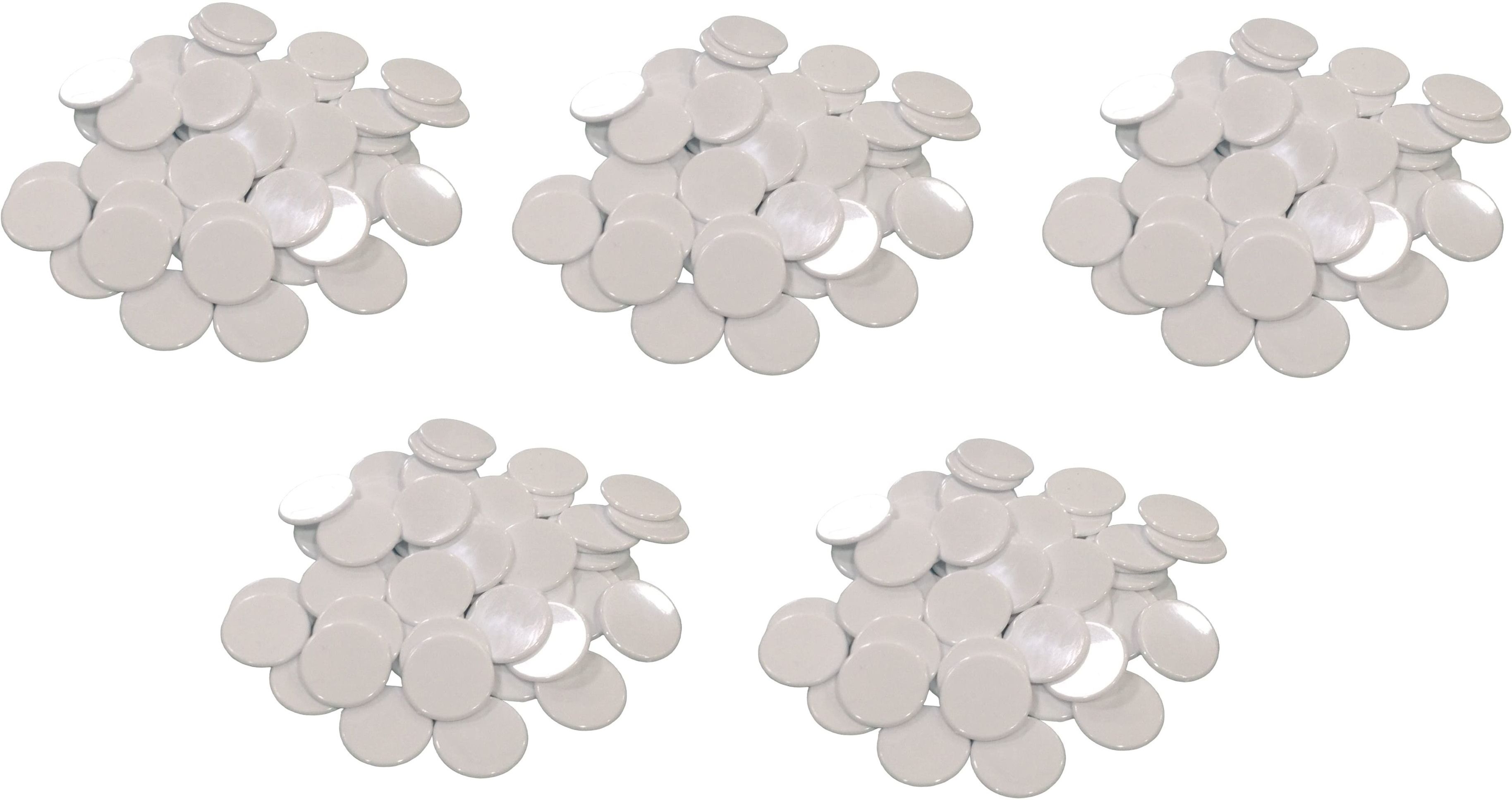 ROUND PLASTIC PLAIN TOKEN COIN FOR SHOP, GAMES, STORES, SCHOOL (500 COIN, WHITE)-image-39