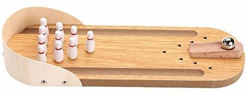 digsmorden Wooden Mini Desktop Parent-Child Fun Bowling Game Toy Set Sports Bowling Set-picture-12