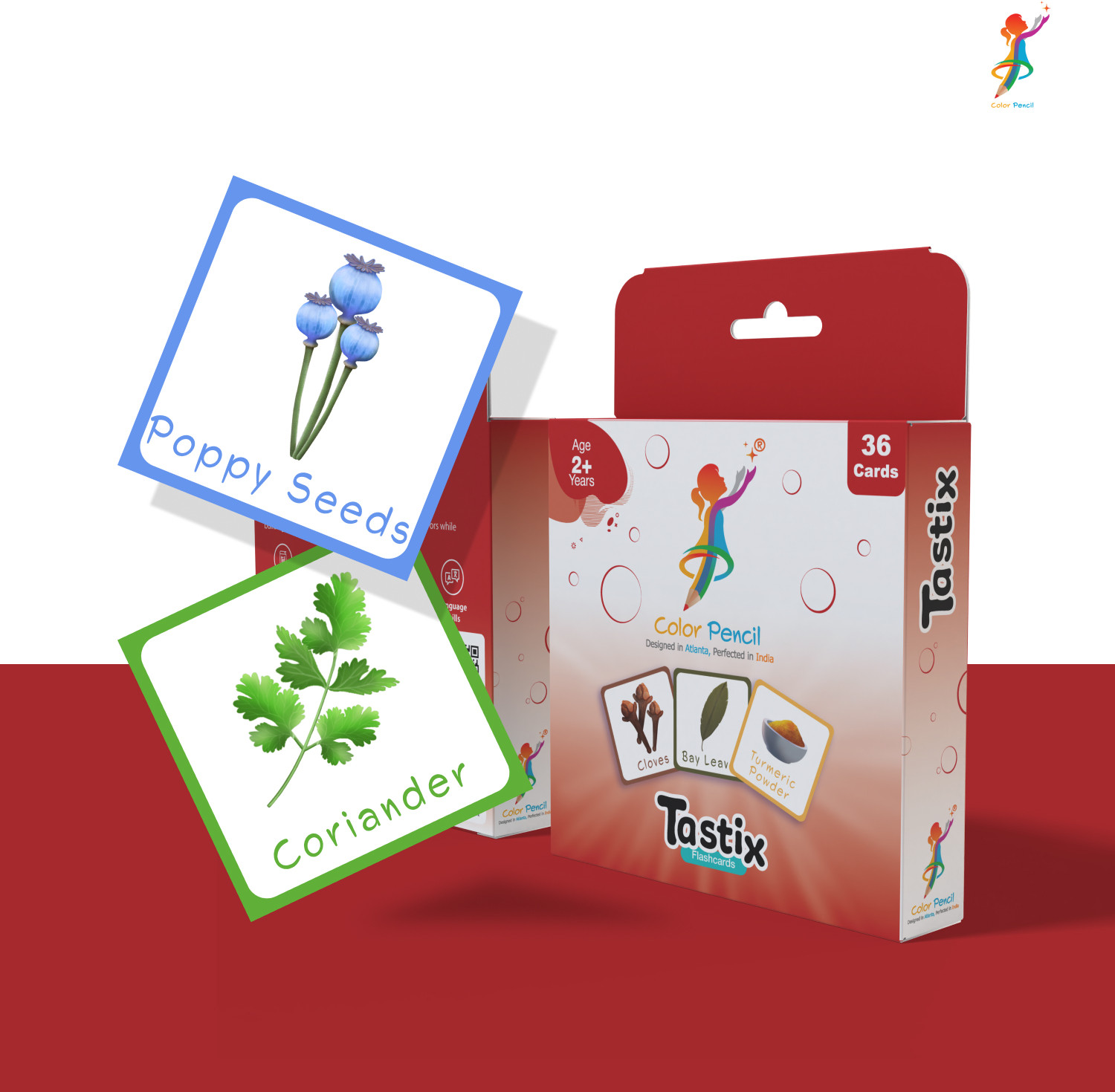 color pencil Tastix Spice Flashcards Fun & Interactive Flashcards for Kids to Discover Spices image 1