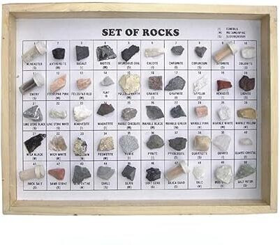 wkm Introductory Earth Science Classroom Rocks & Minerals Collection Set of 50 Rocks image 1
