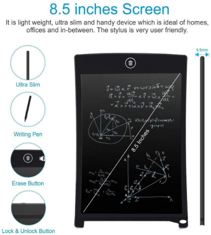 xortic 8.5 Inch LCD Digital Writing Pad, Portable Drawing Slate with Erase Function image 1