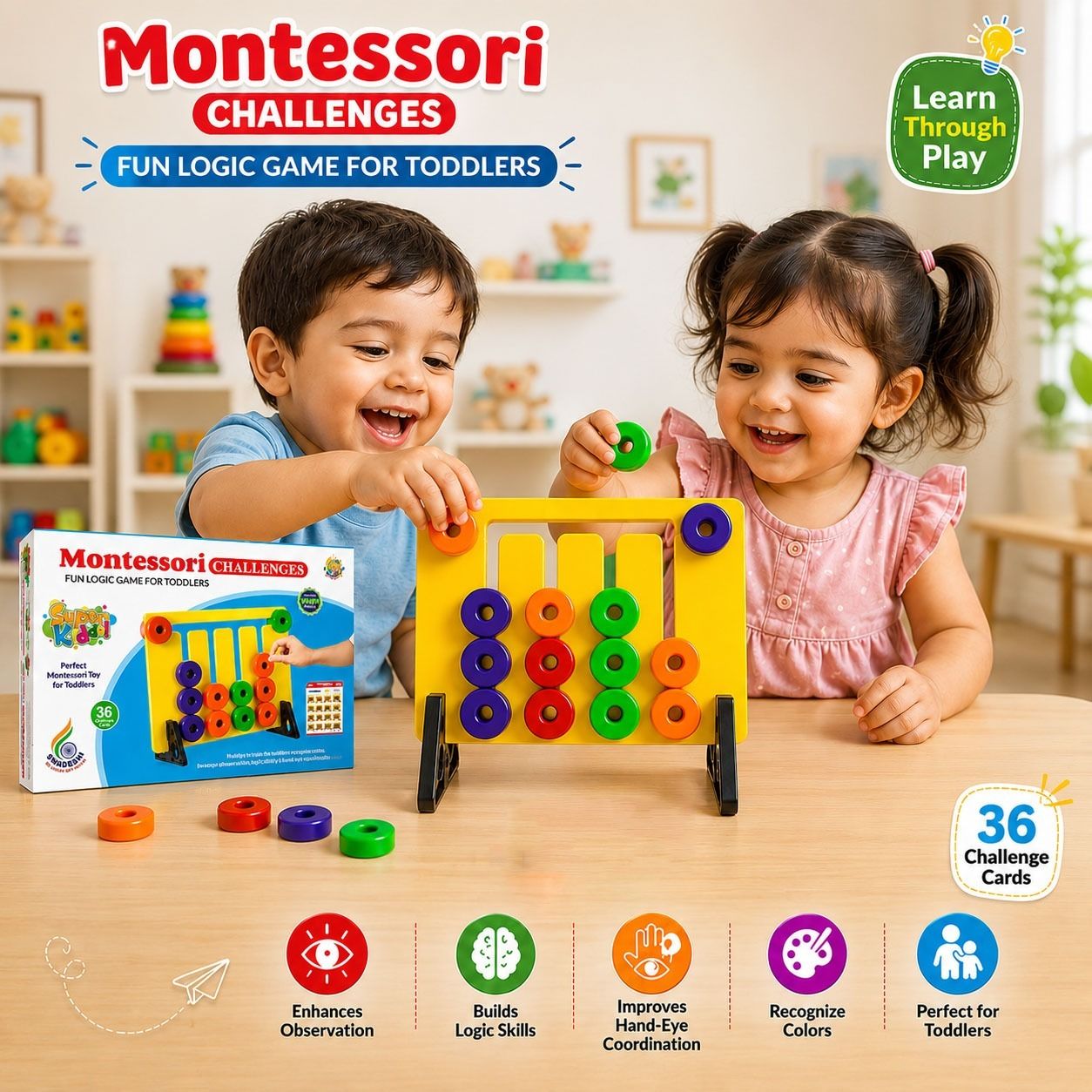 ftafat Montessori Slide Puzzles for Kids 2+ Years Baby Activity children toys-picture-42