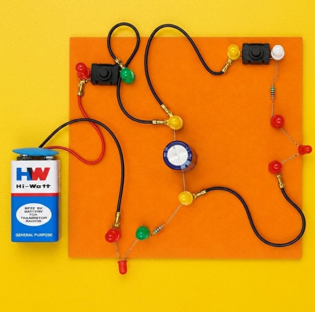 erhindia DIY Electronics Charging and Discharging Capacitor Working Model STEM Kit-picture-13