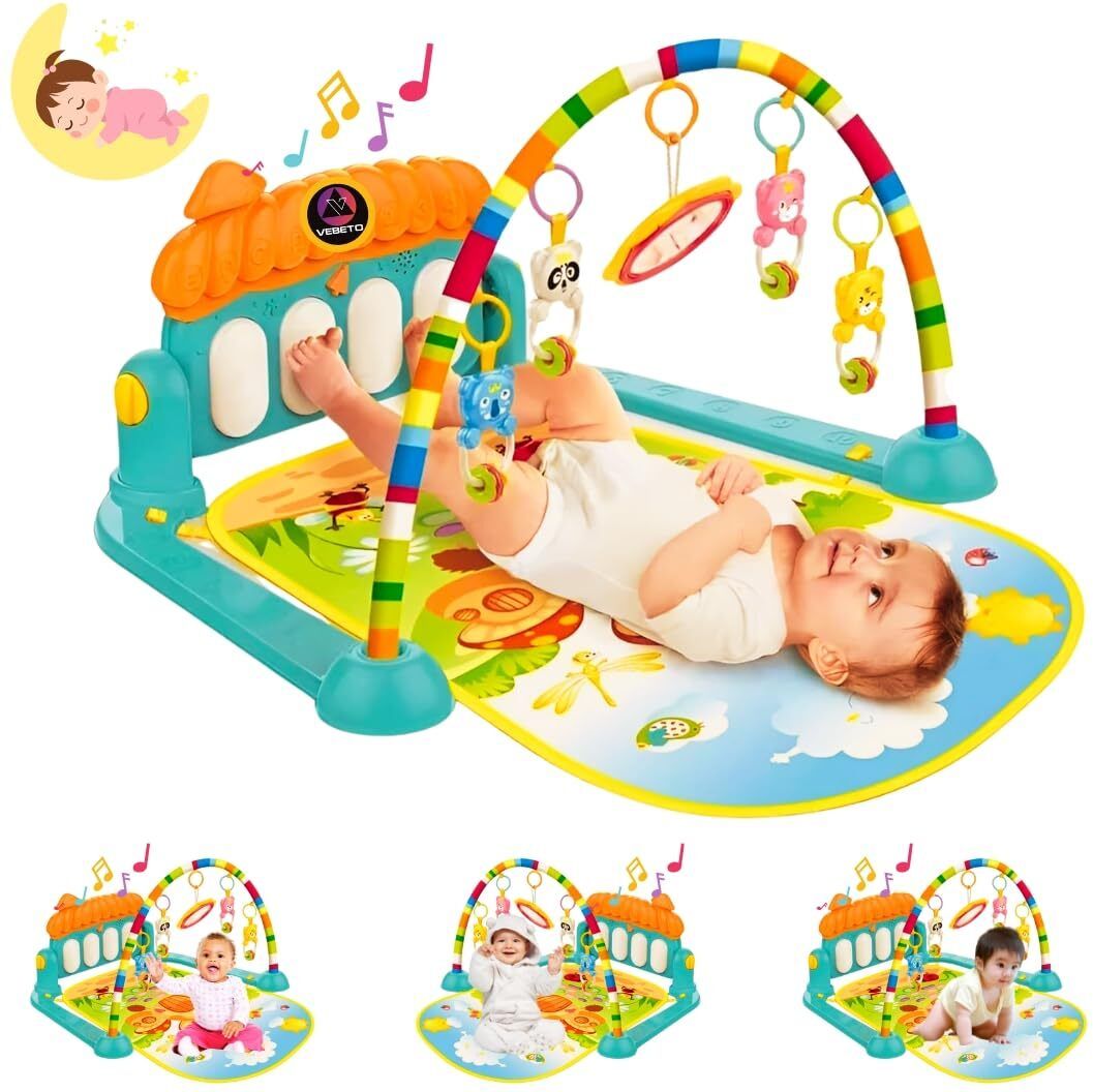 Baby Play Gym Mat And Piano for Kids 0-2 Years Lights & Music Activity Toys