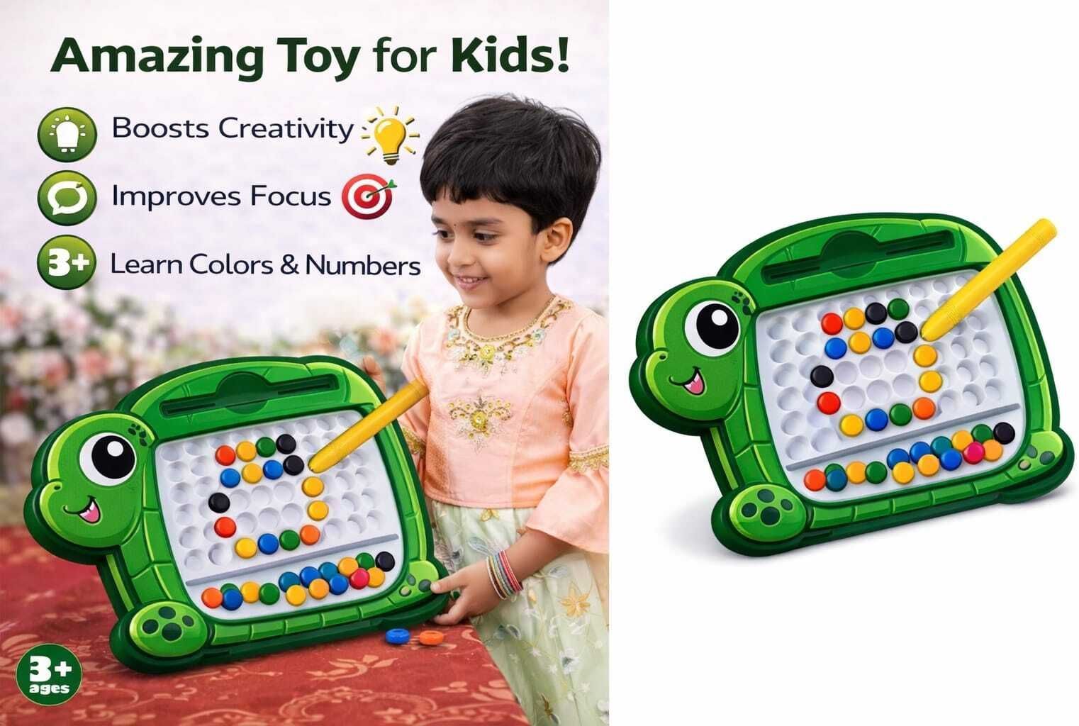 Kids Magnetic Green Drawing Board-image-21